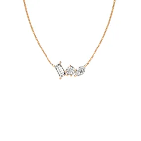 14k Rose Gold 0.60ct ttw Diamond Mix Necklace