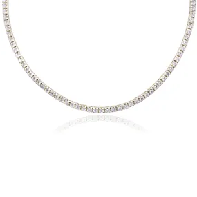 14K YELLOW GOLD DIAMOND TENNIS NECKLACE - 8.51CTW