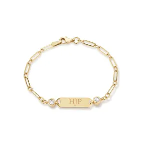 14k Yellow Gold Engravable ID Bracelet