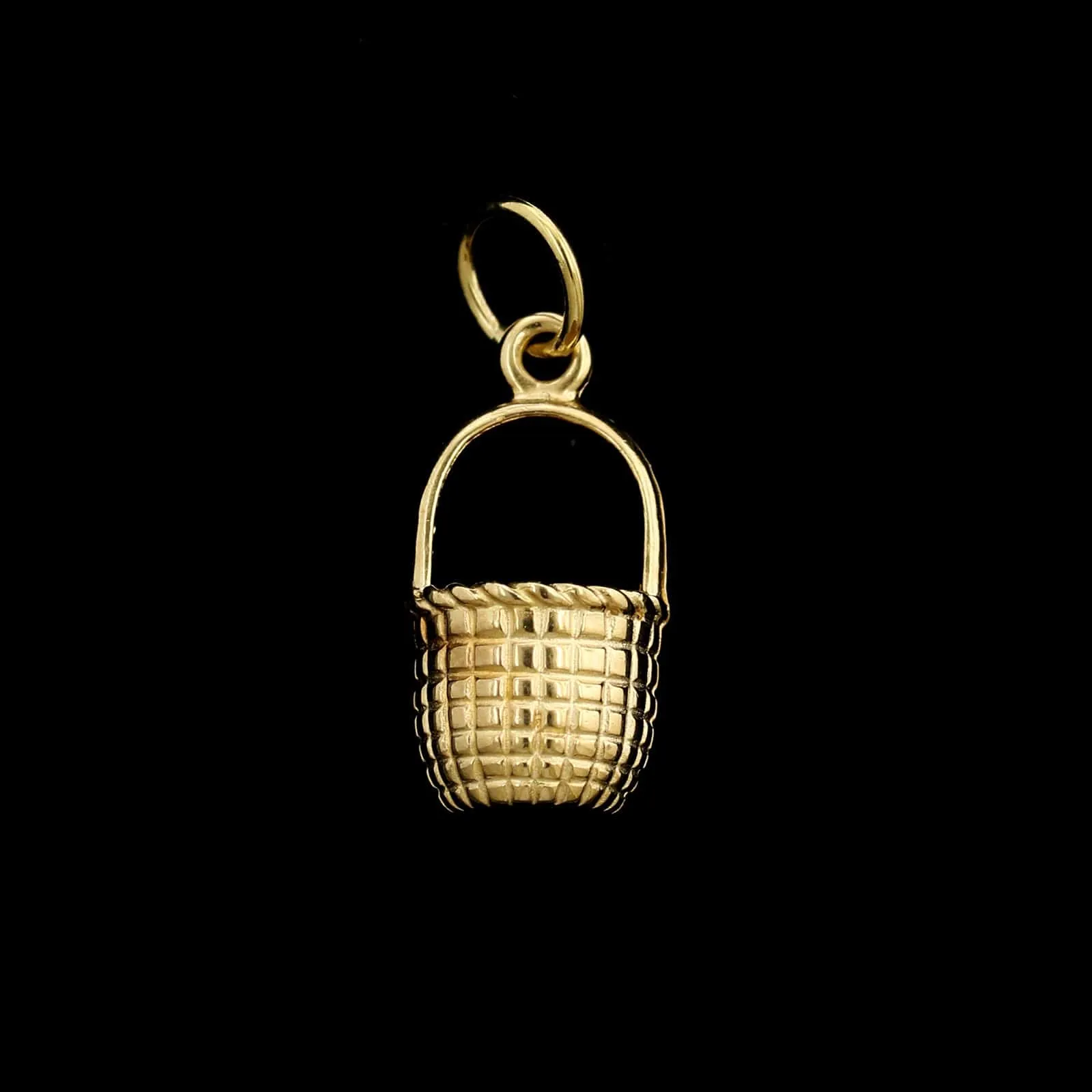 14K Yellow Gold Estate Nantucket Basket Charm