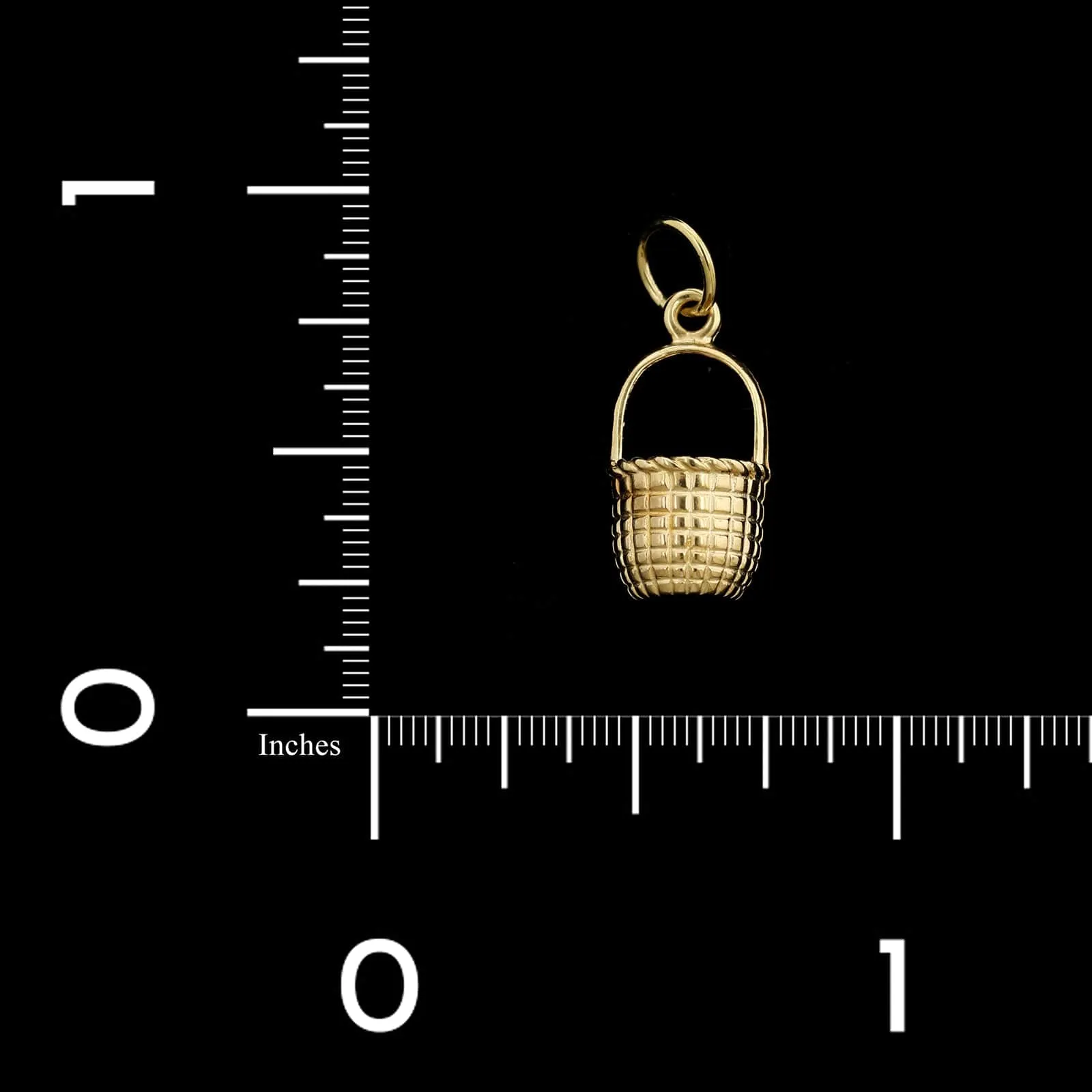 14K Yellow Gold Estate Nantucket Basket Charm