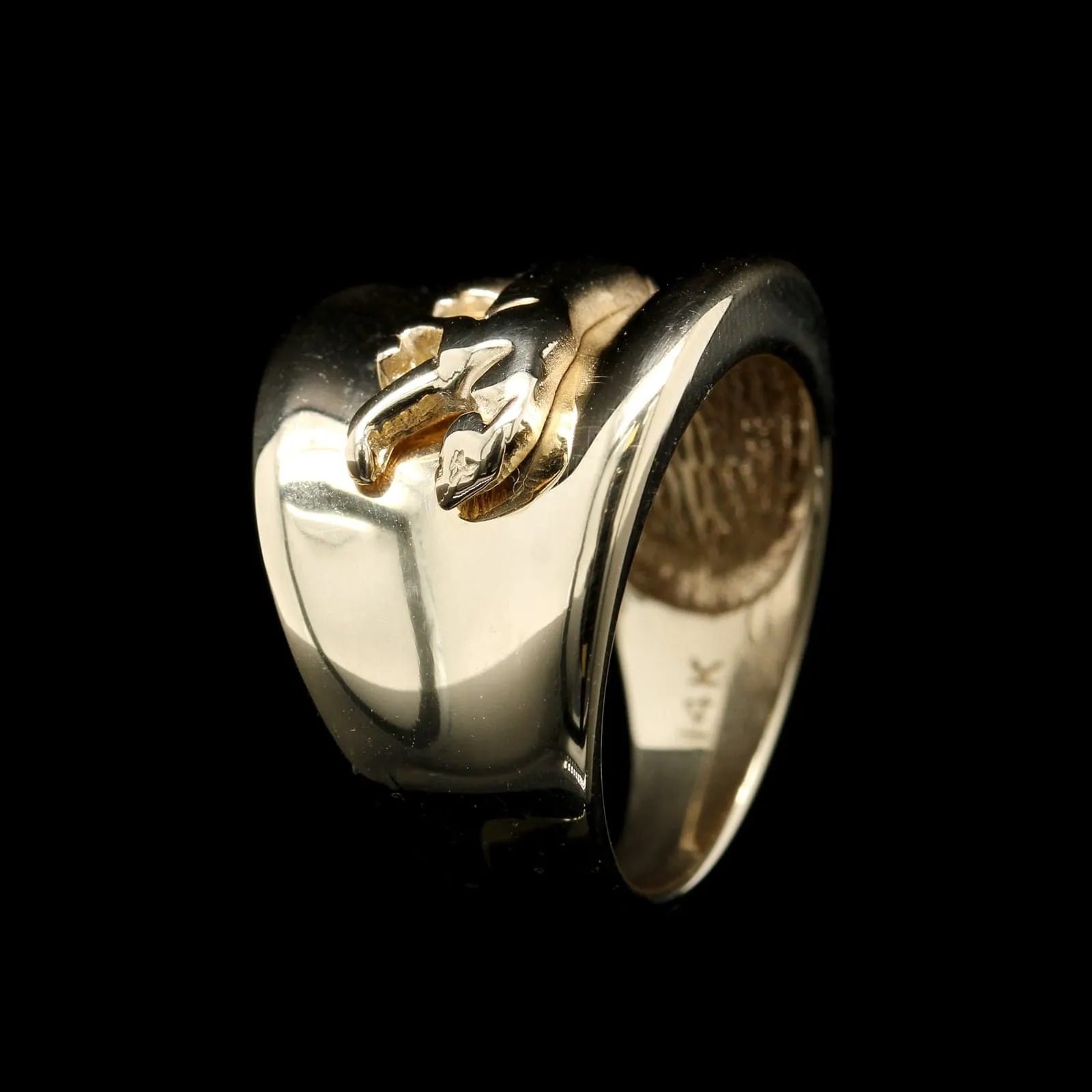 14K Yellow Gold Estate Panther Ring