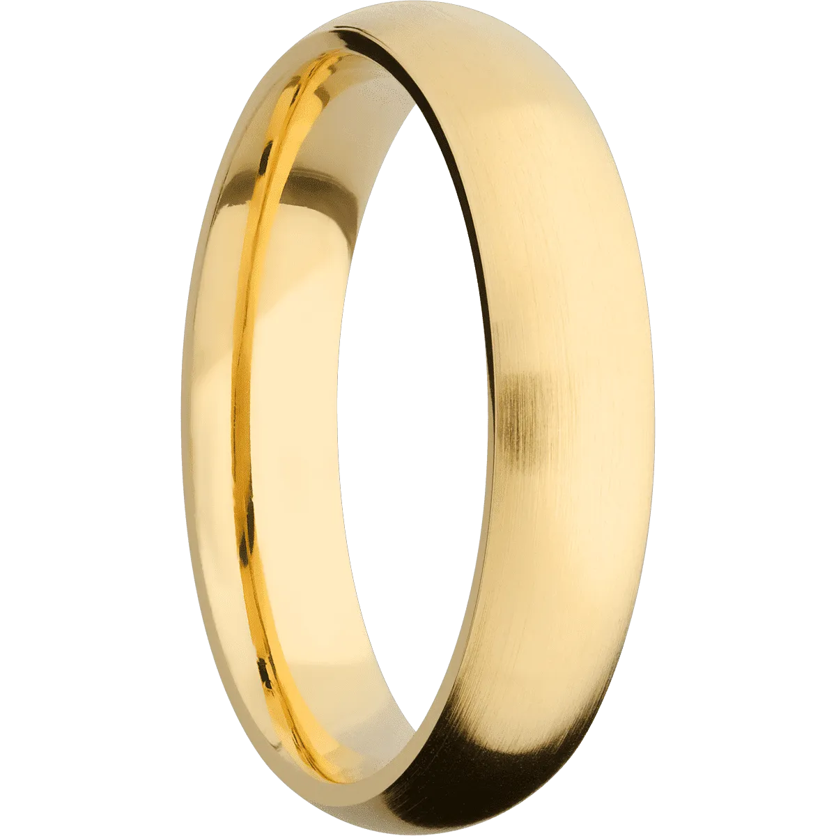 14K Yellow Gold with Satin Finish