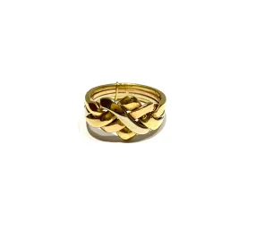 22k Gold Dubai Puzzle Ring  Size 7.5