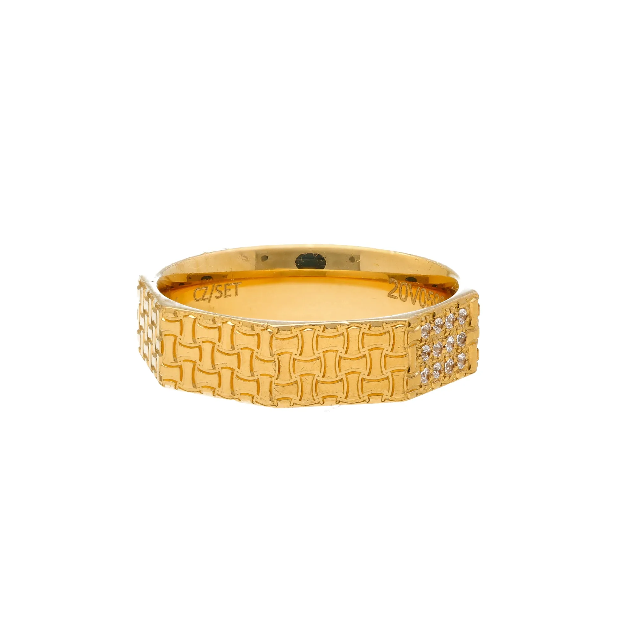 22K Yellow Gold & CZ Ring (10.9gm)