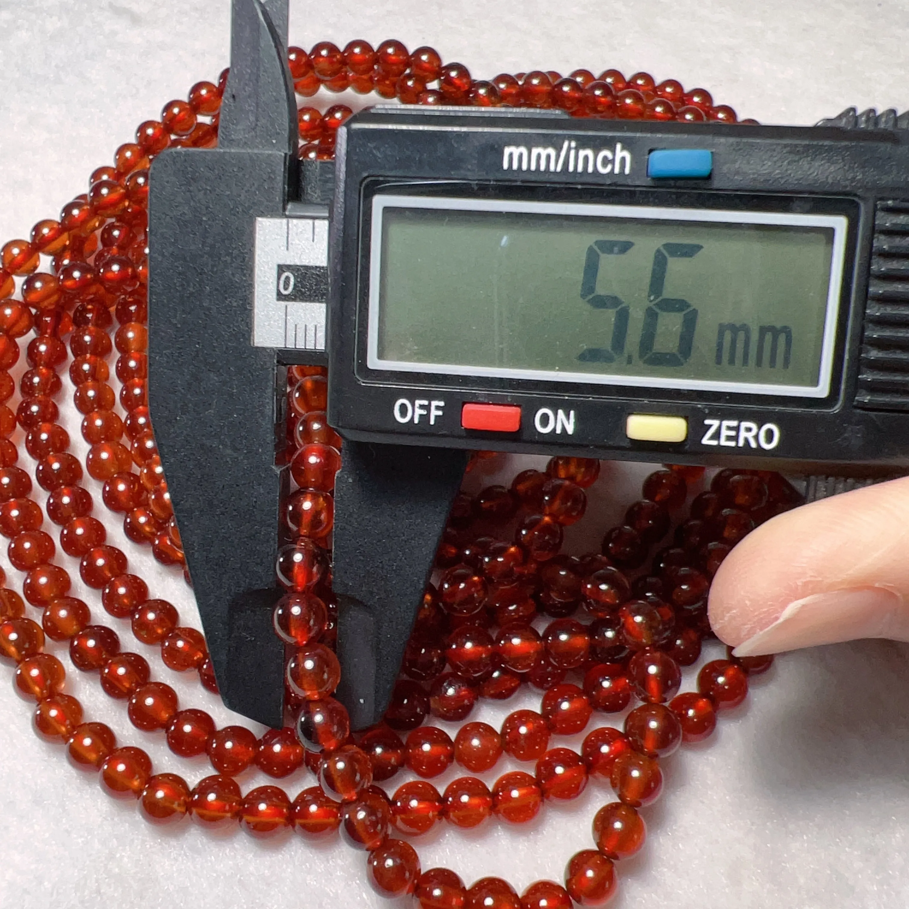 3-Wraps 5.6mm Natural High-clarity Spessartine Orange Garnet Beaded Bracelets for DIY Jewelry Project