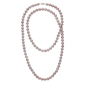 35-inch 7.5-8.0 mm AA  Lavender Freshwater Pearl Necklace