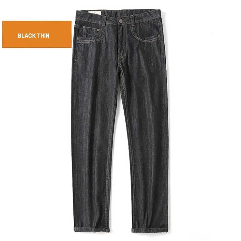 4 Season Mens Jeans Pants Straight Loose Baggy Harem Denim Pants