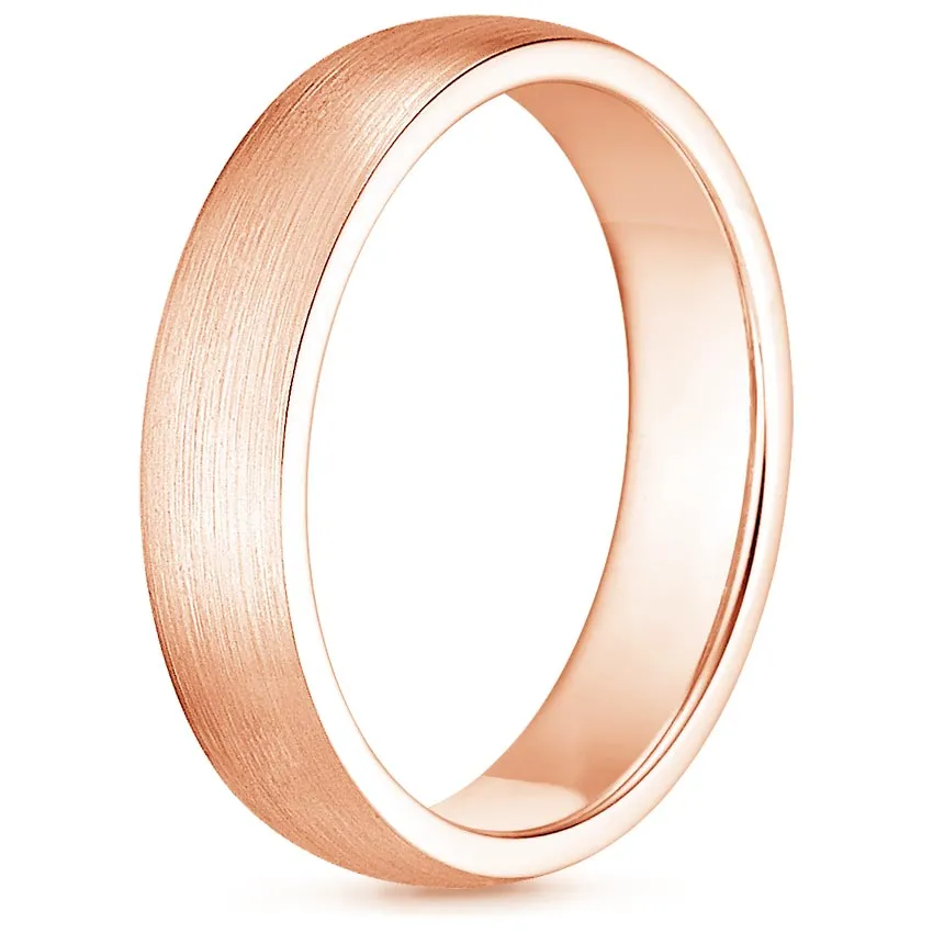 5mm Men's Matte Comfort Fit Wedding Ring - NM34