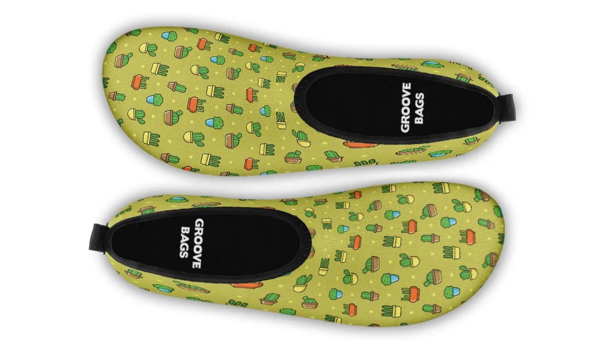 8 Bit Potted Plants Aqua Barefoot Shoes