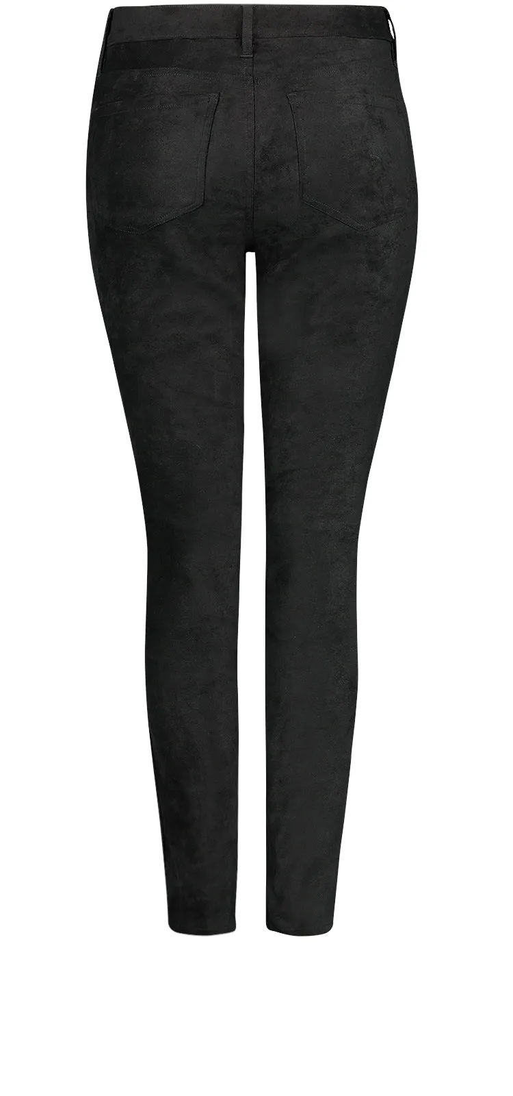 Ami Skinny Zwart Faux Suède | Black