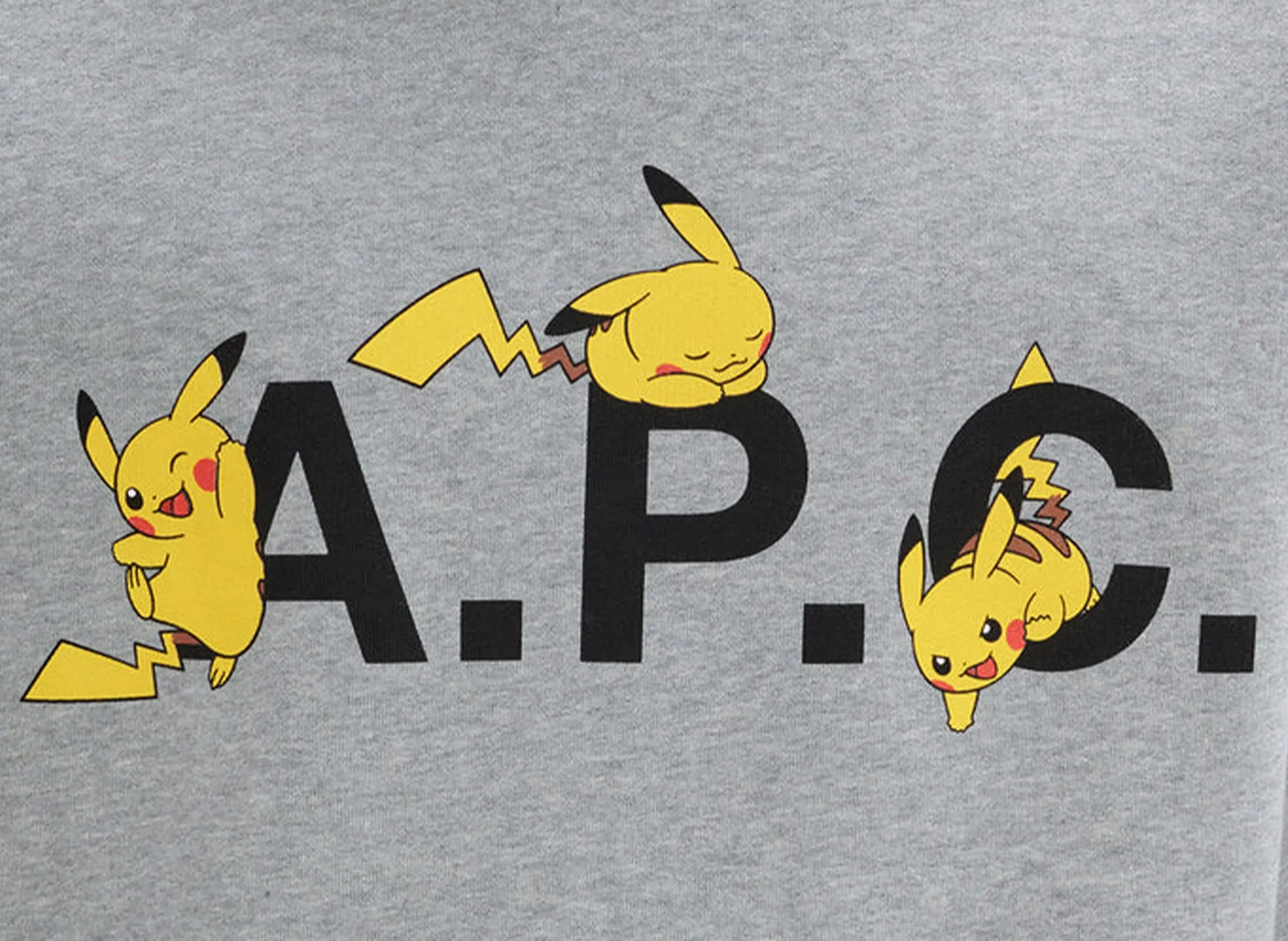 A.P.C. x Pokemon Pikachu Sweatshirt in Grey