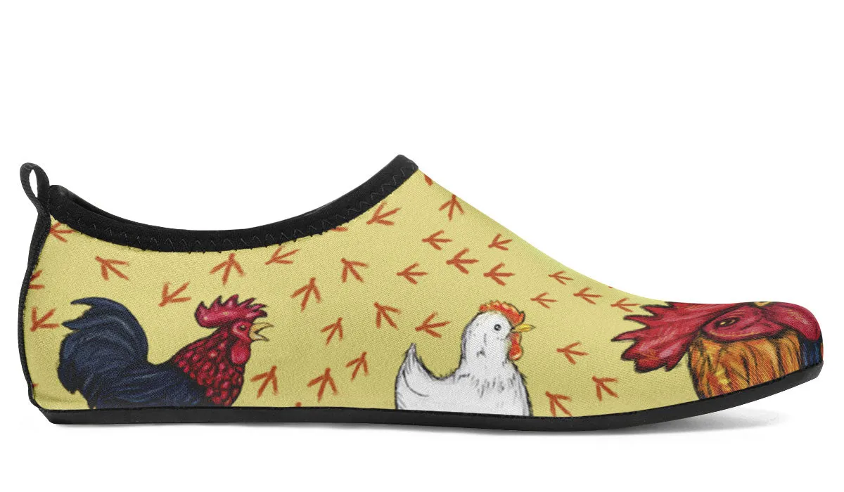 Art Chicken Aqua Barefoot Shoes