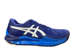 Asics men's tennis shoe Gel Resolution 8 1041A079 405 blue white 