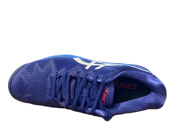 Asics men's tennis shoe Gel Resolution 8 1041A079 405 blue white 