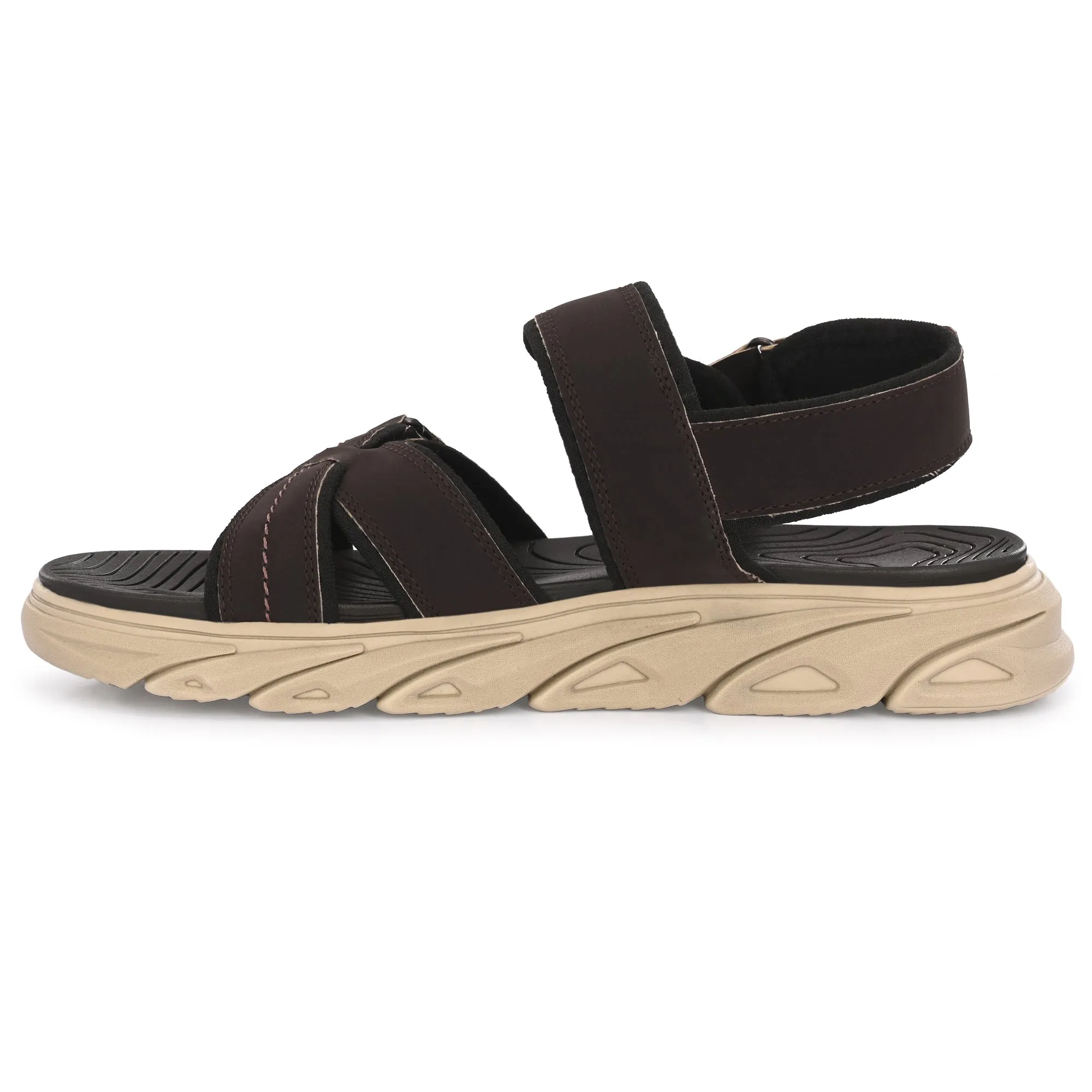 Attitudist Unisex Handcrafted Brown Sports Sandal