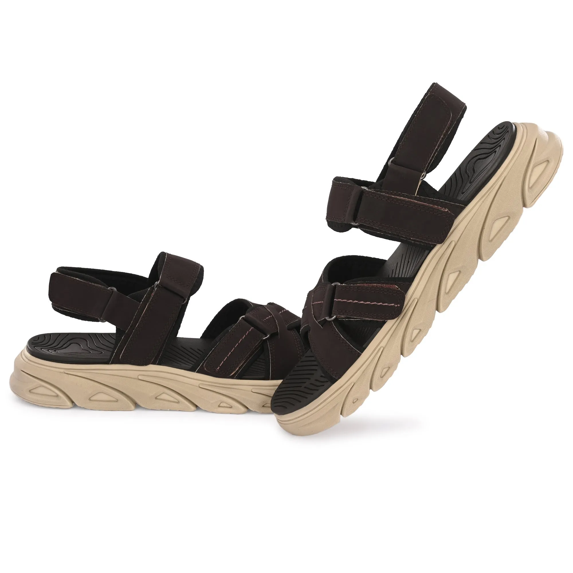 Attitudist Unisex Handcrafted Brown Sports Sandal