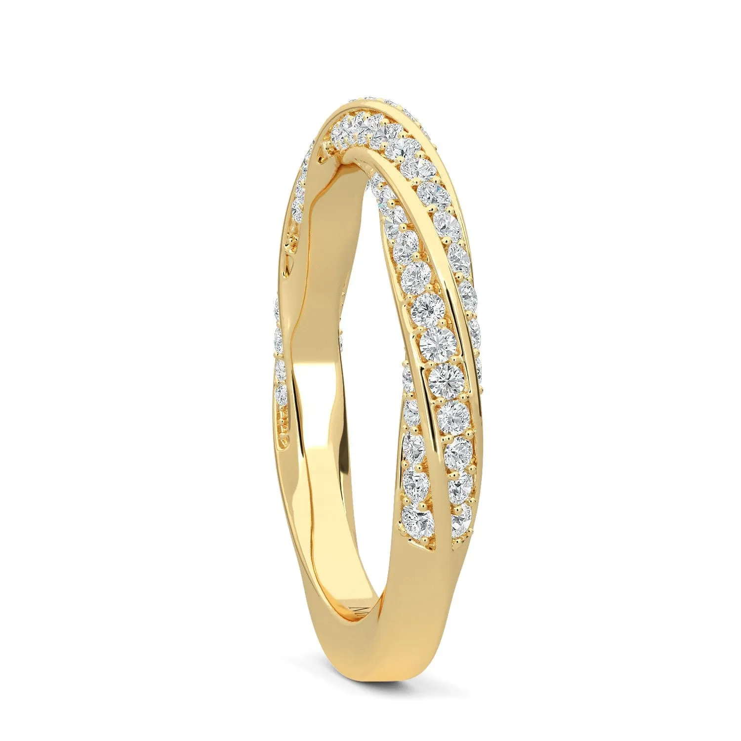 AUTRE - 14k Yellow Gold 0.65ct Lab Grown Diamond Swirl Band