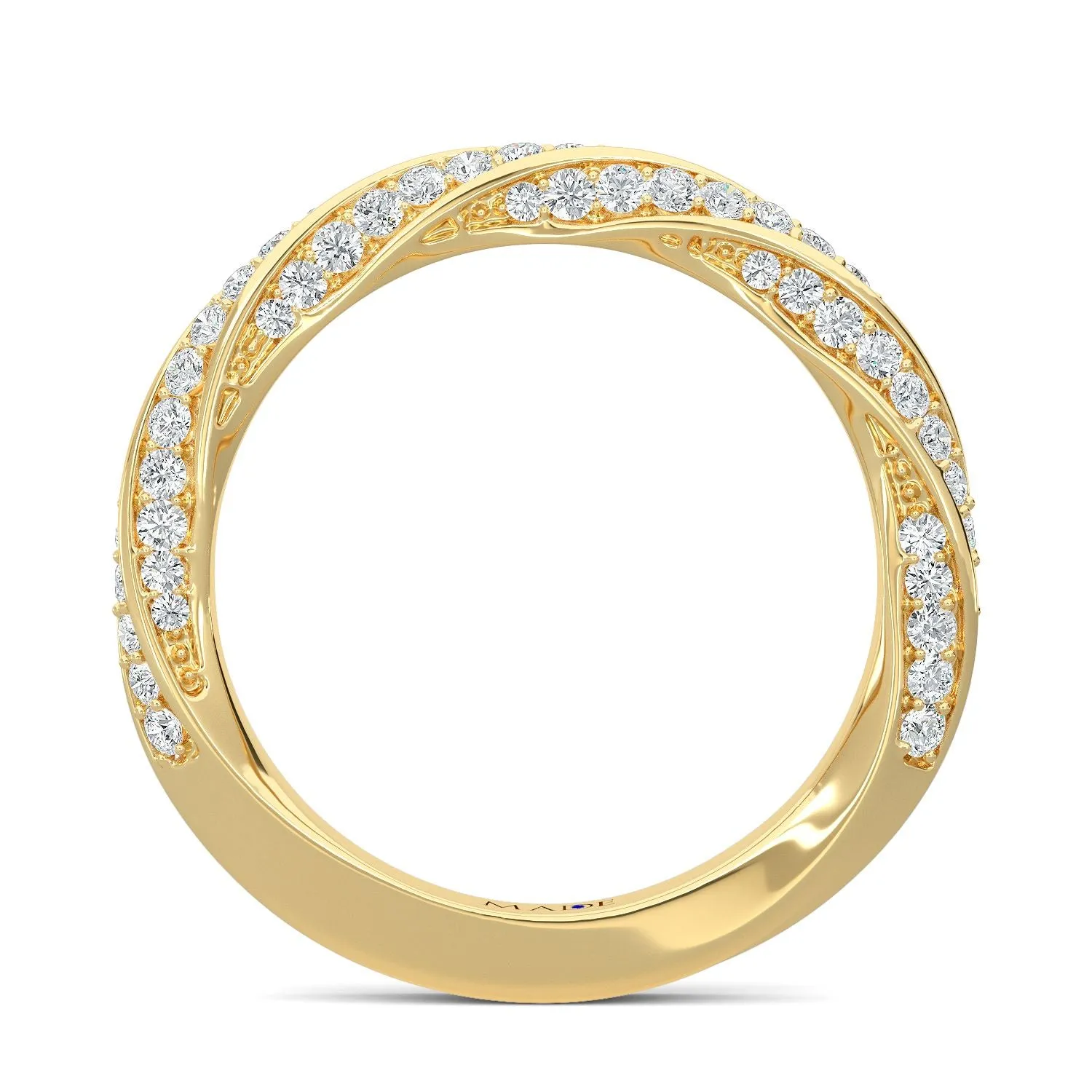 AUTRE - 14k Yellow Gold 0.65ct Lab Grown Diamond Swirl Band