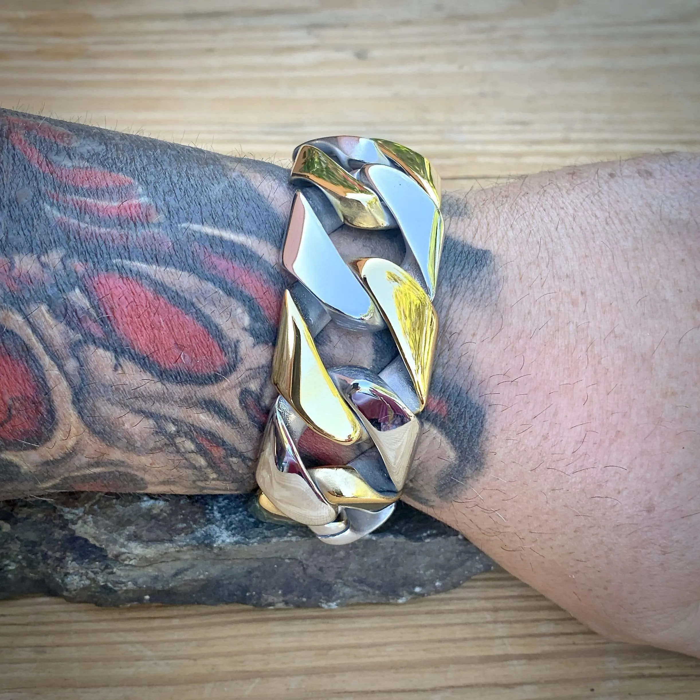 Bagger Bracelet - Gold & Silver - 1 Wide - The Custom - B19