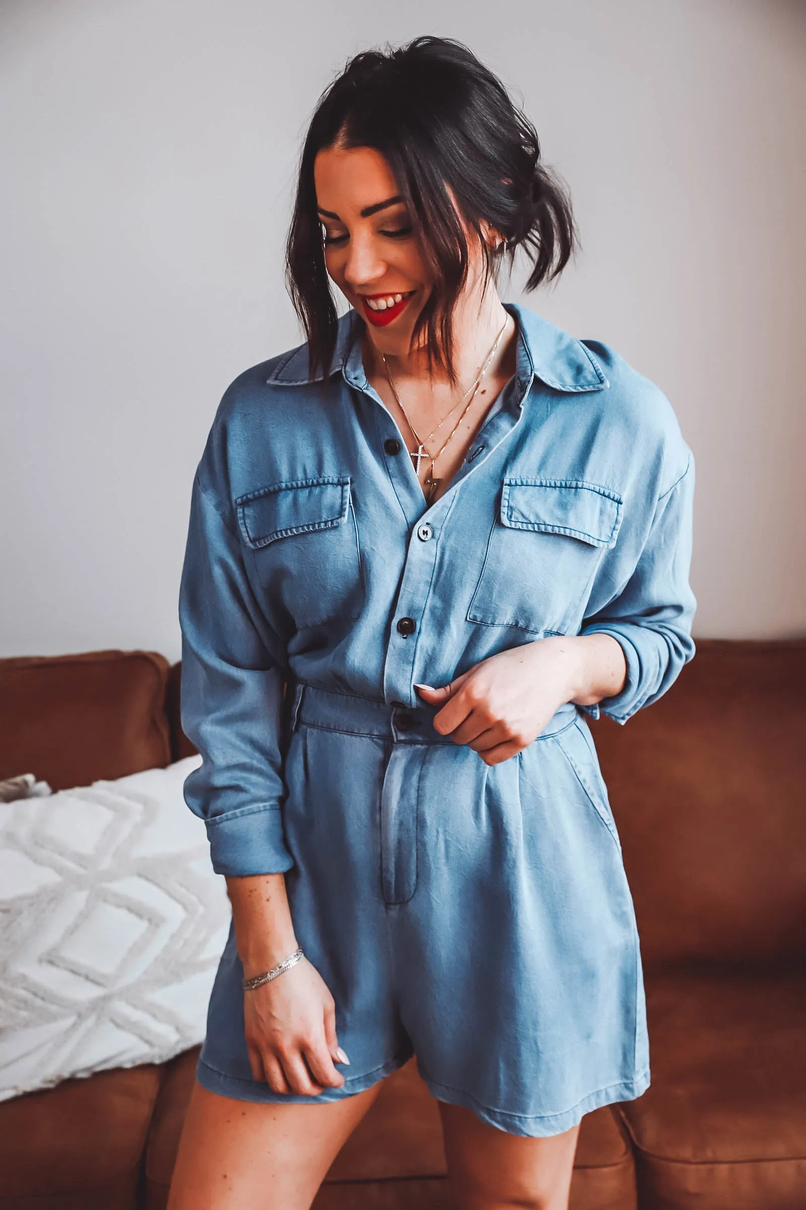 Bailey Romper-Denim