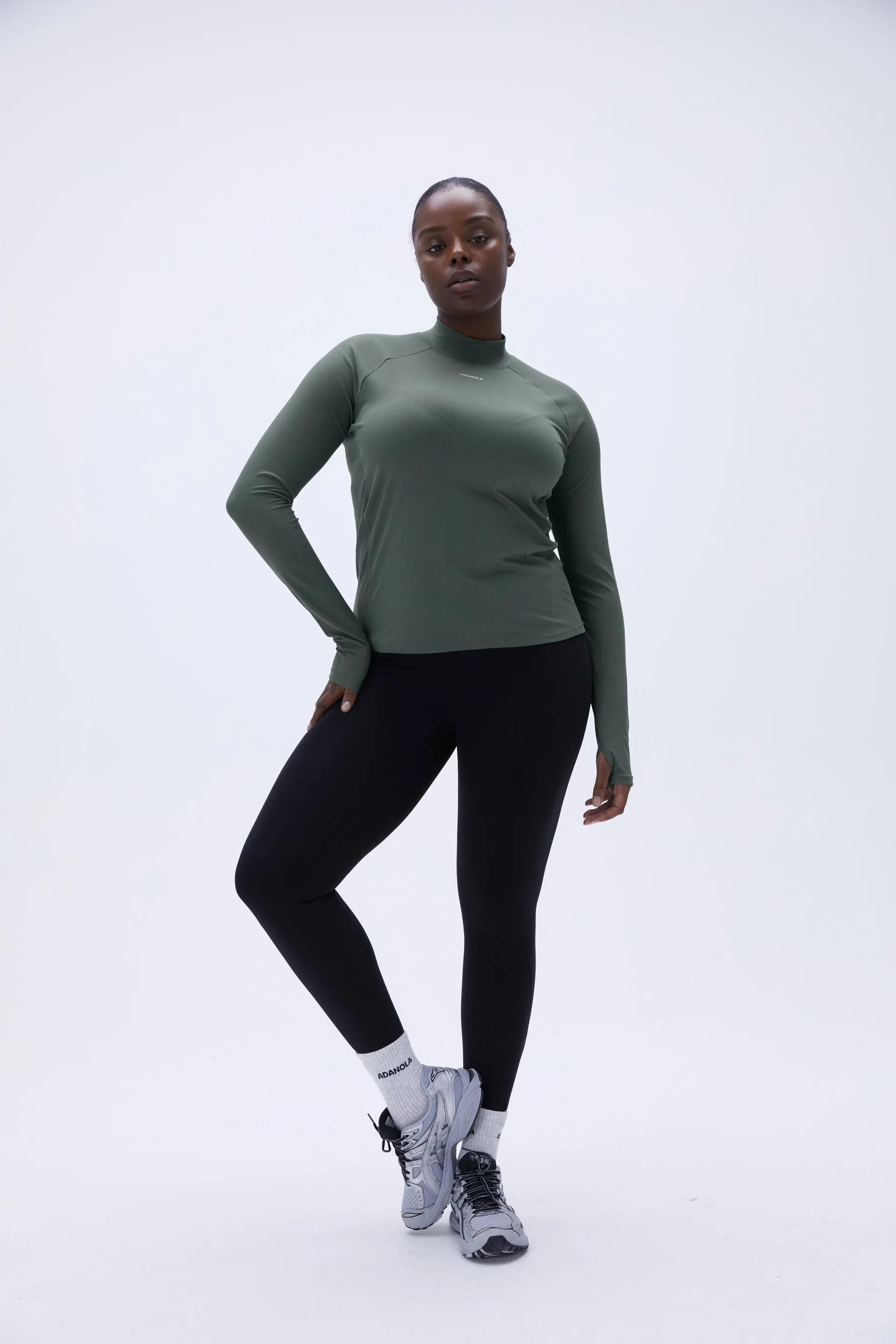 Base Layer Long Sleeve Top - Khaki Green