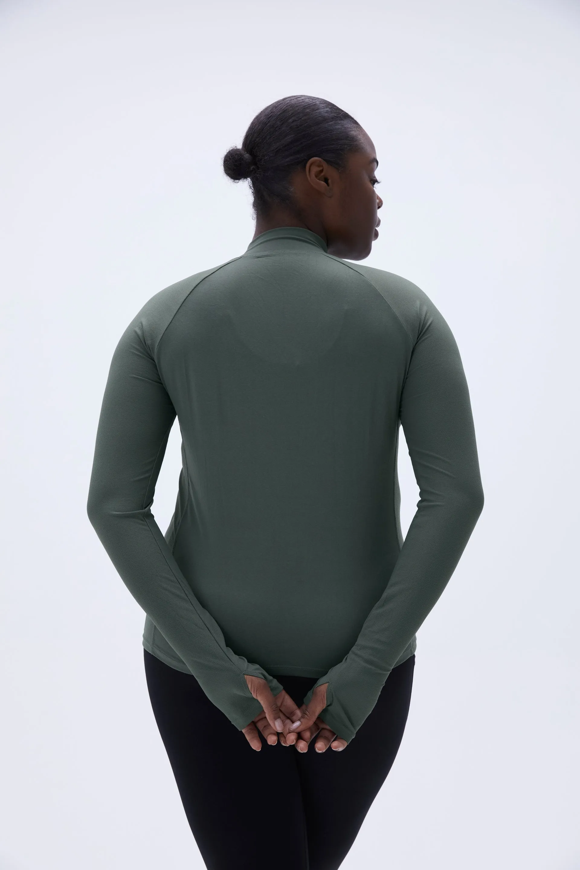 Base Layer Long Sleeve Top - Khaki Green