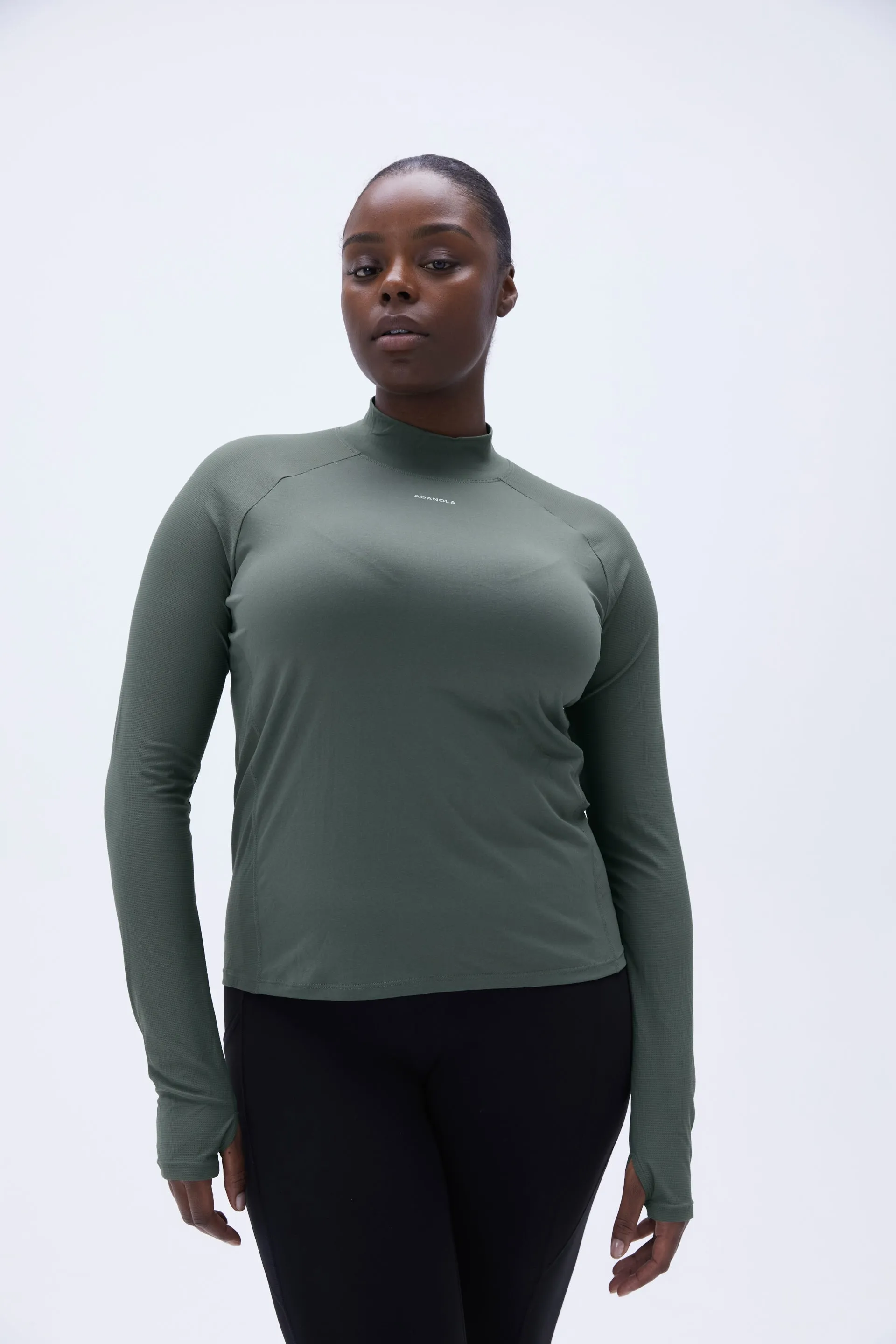 Base Layer Long Sleeve Top - Khaki Green