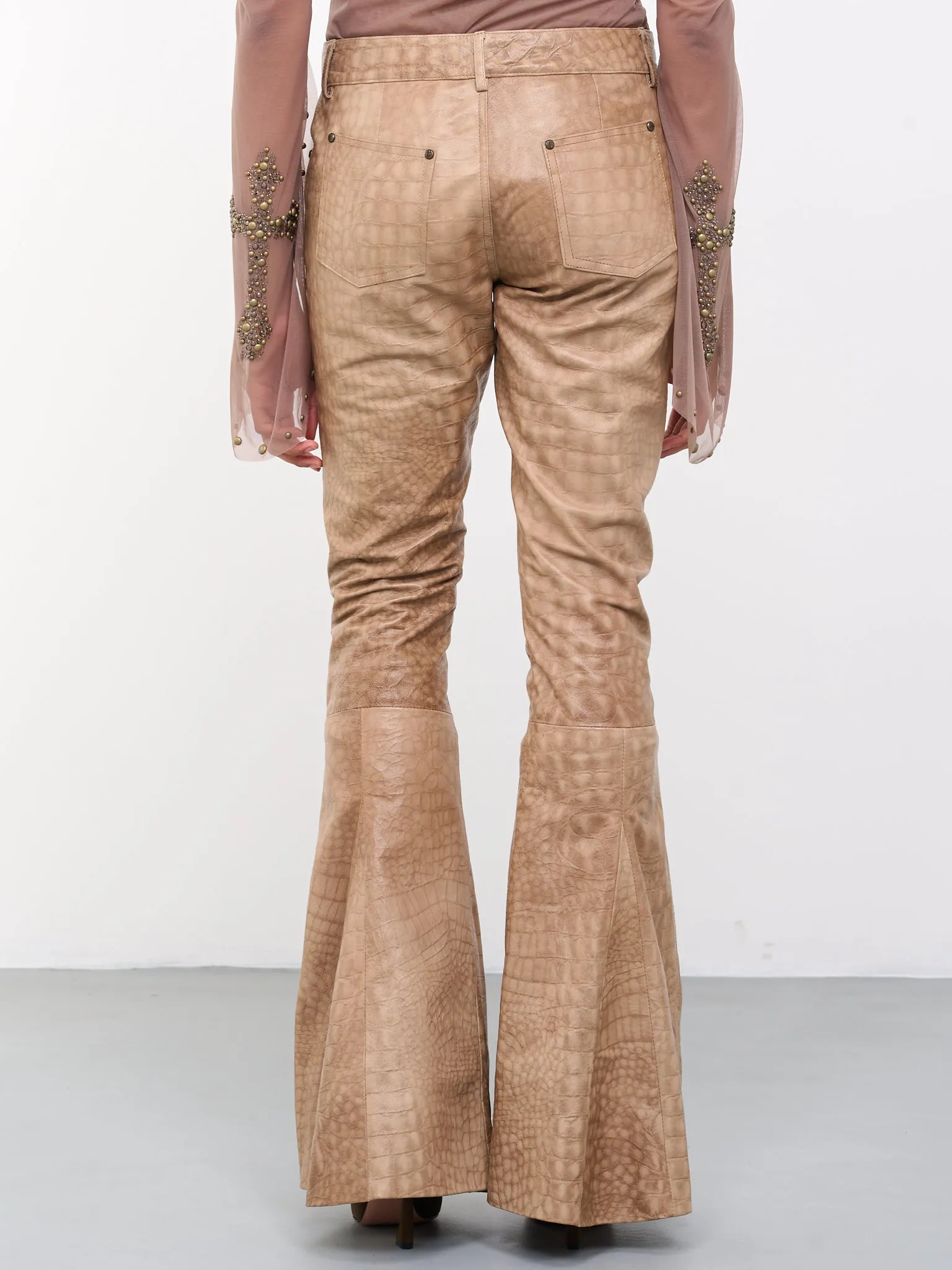 Bell Bottom Croc Pants (4L009A-C8235-WARM-SAND-OT)