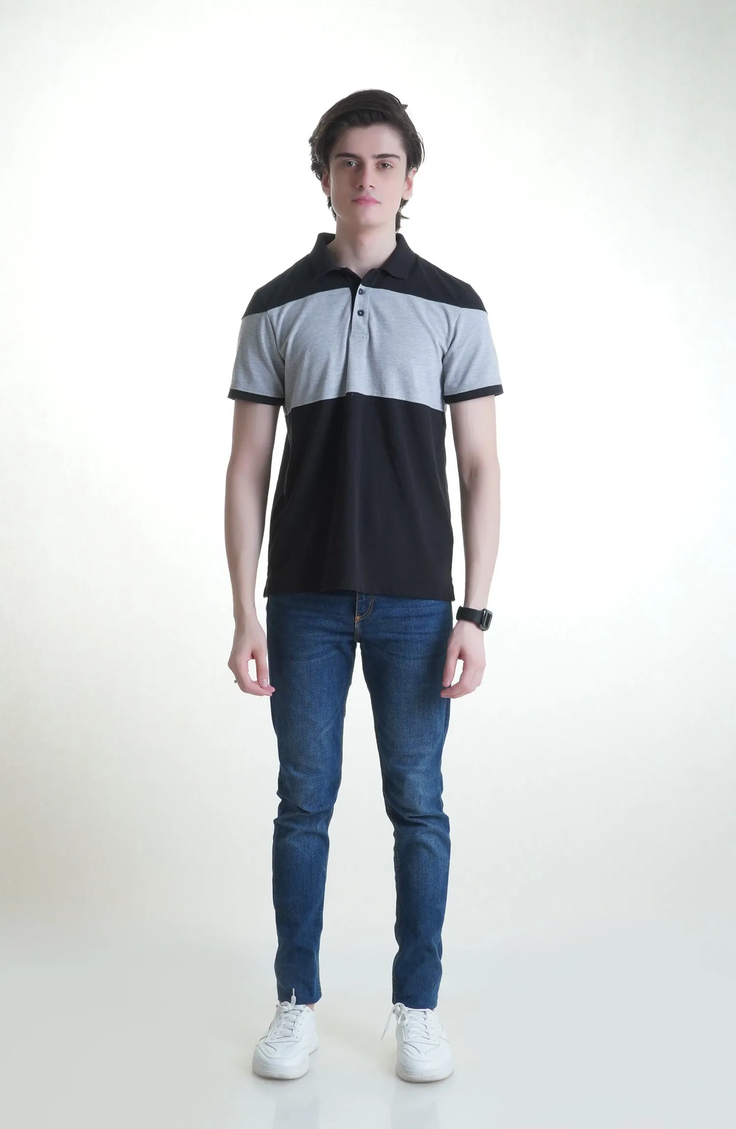 Black Lacoste Cross Polo Shirt