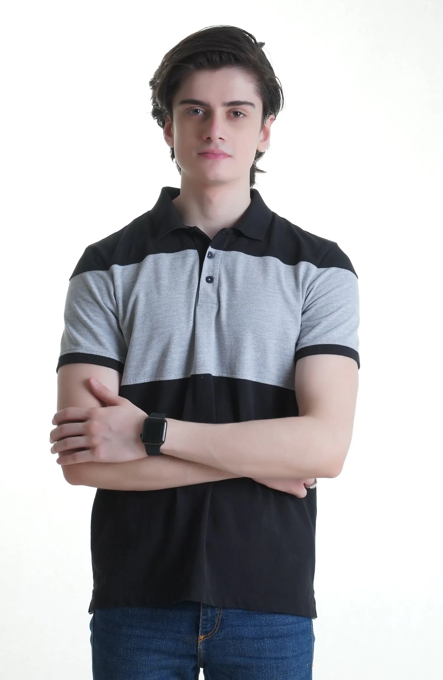 Black Lacoste Cross Polo Shirt