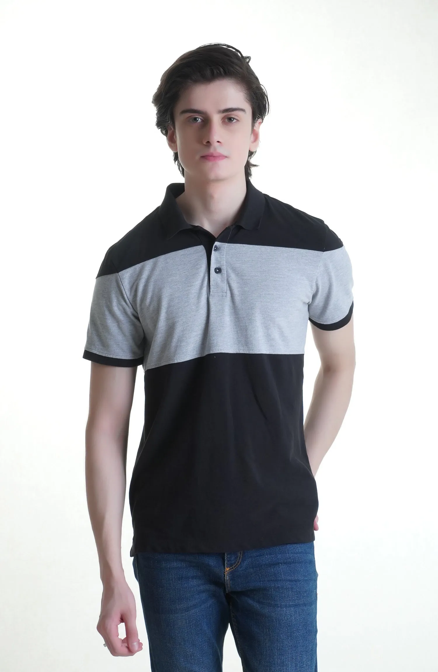 Black Lacoste Cross Polo Shirt