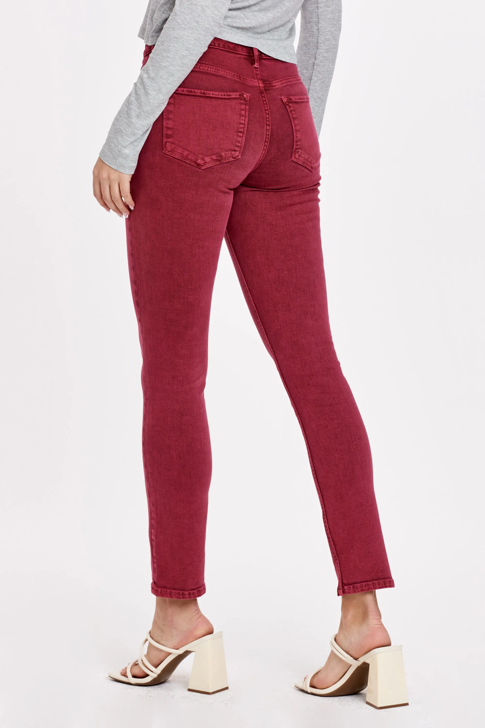 Blaire High Rise Ankle Slim Straight Jeans