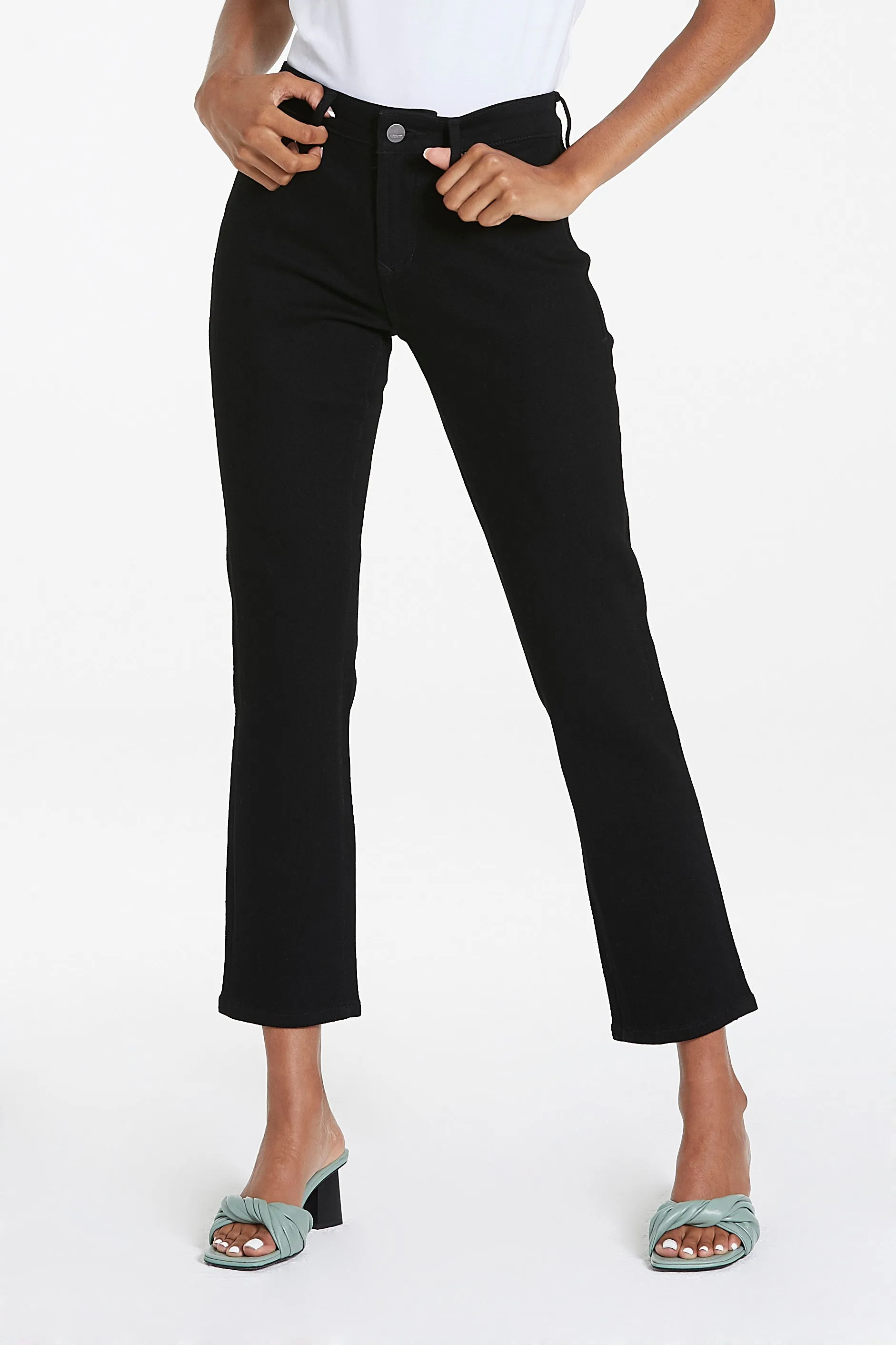 Blaire High Rise Ankle Slim Straight Jeans