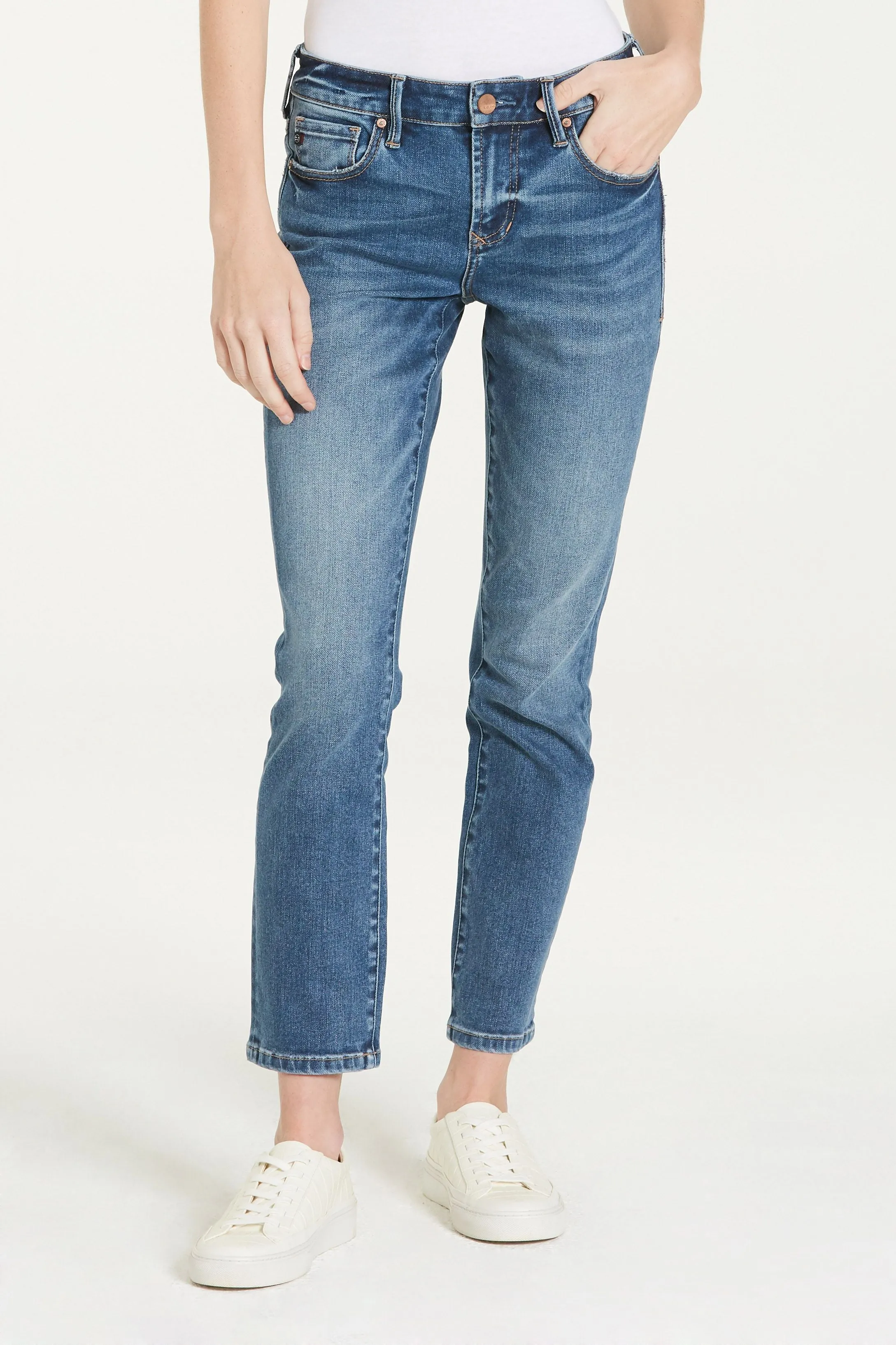 Blaire High Rise Ankle Slim Straight Jeans