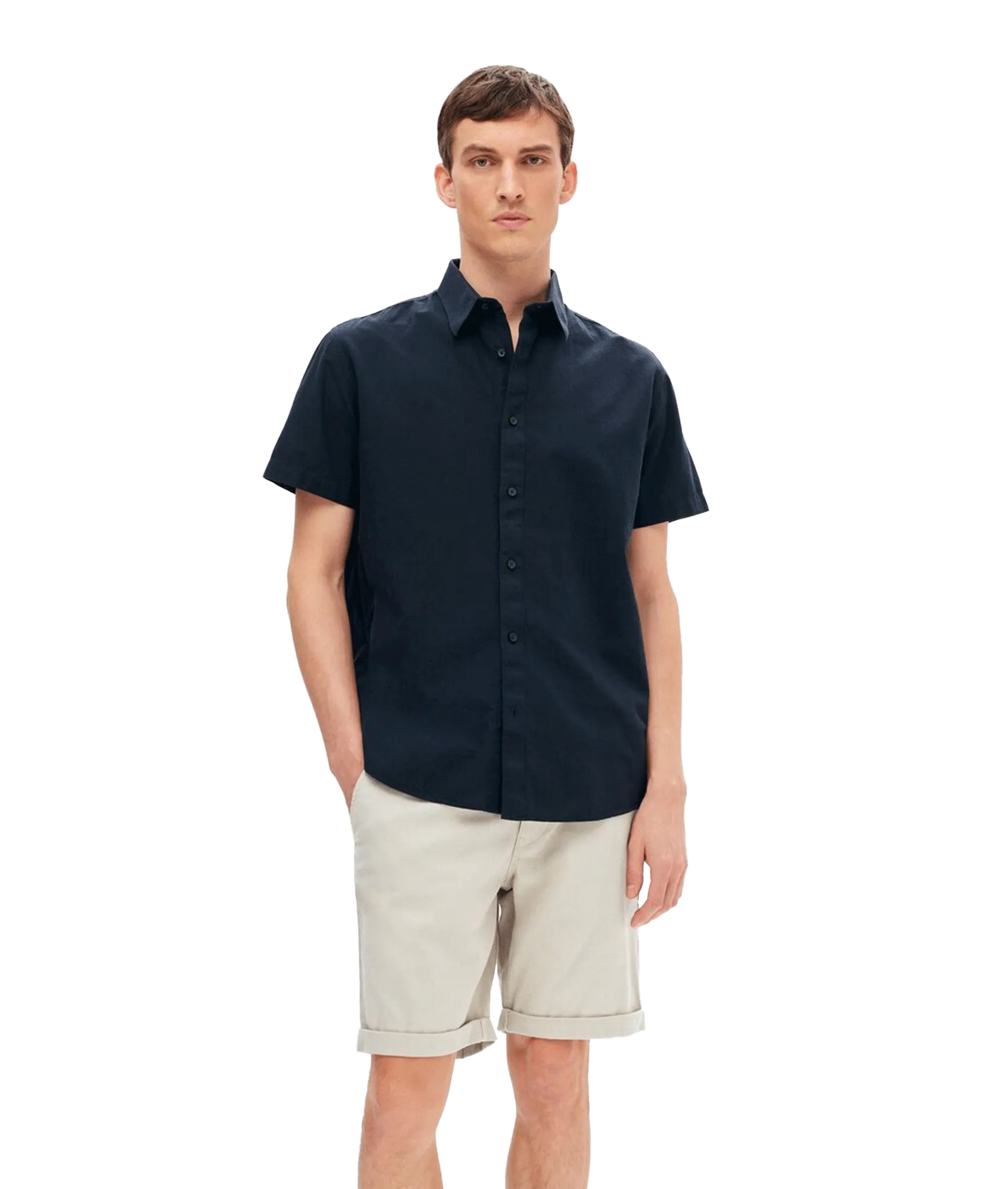 Classic Short Sleeved Shirt - Navy