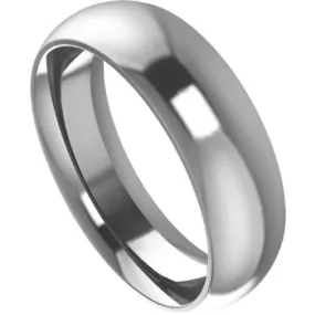 Cobalt Comfort Fit Half Round Wedding Band