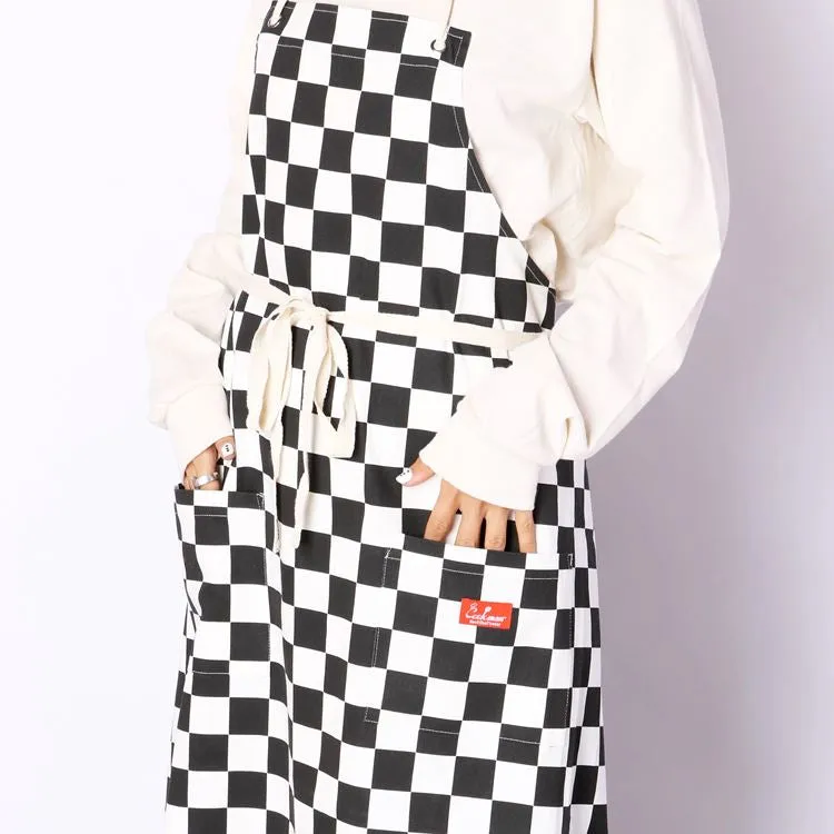 Cookman Long Apron - Checker : Black