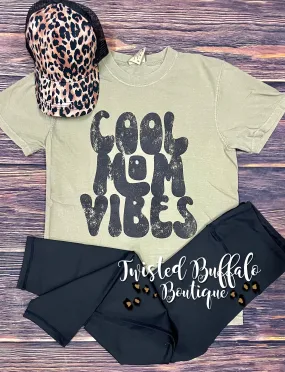 {COOL MOM VIBES} Olive Khaki Crew Neck Tee