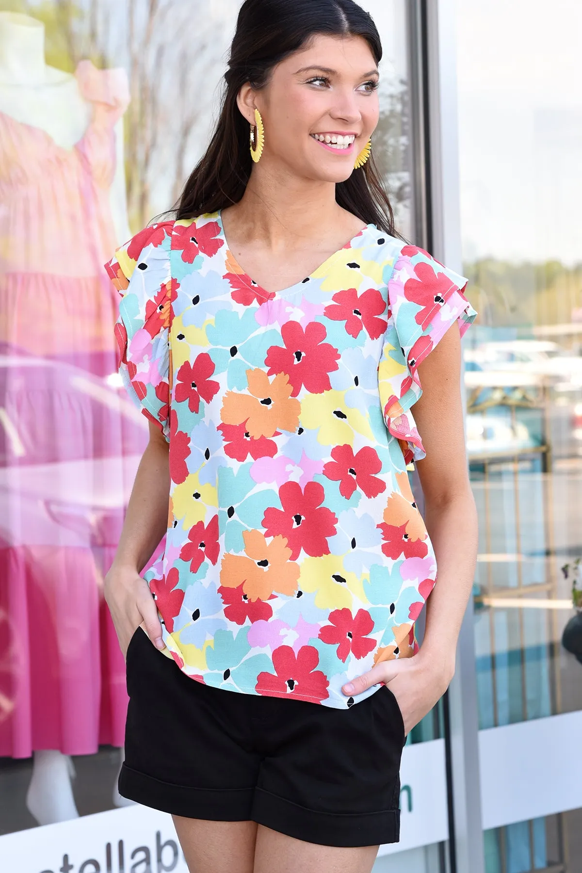 CORA TOP -FLORAL