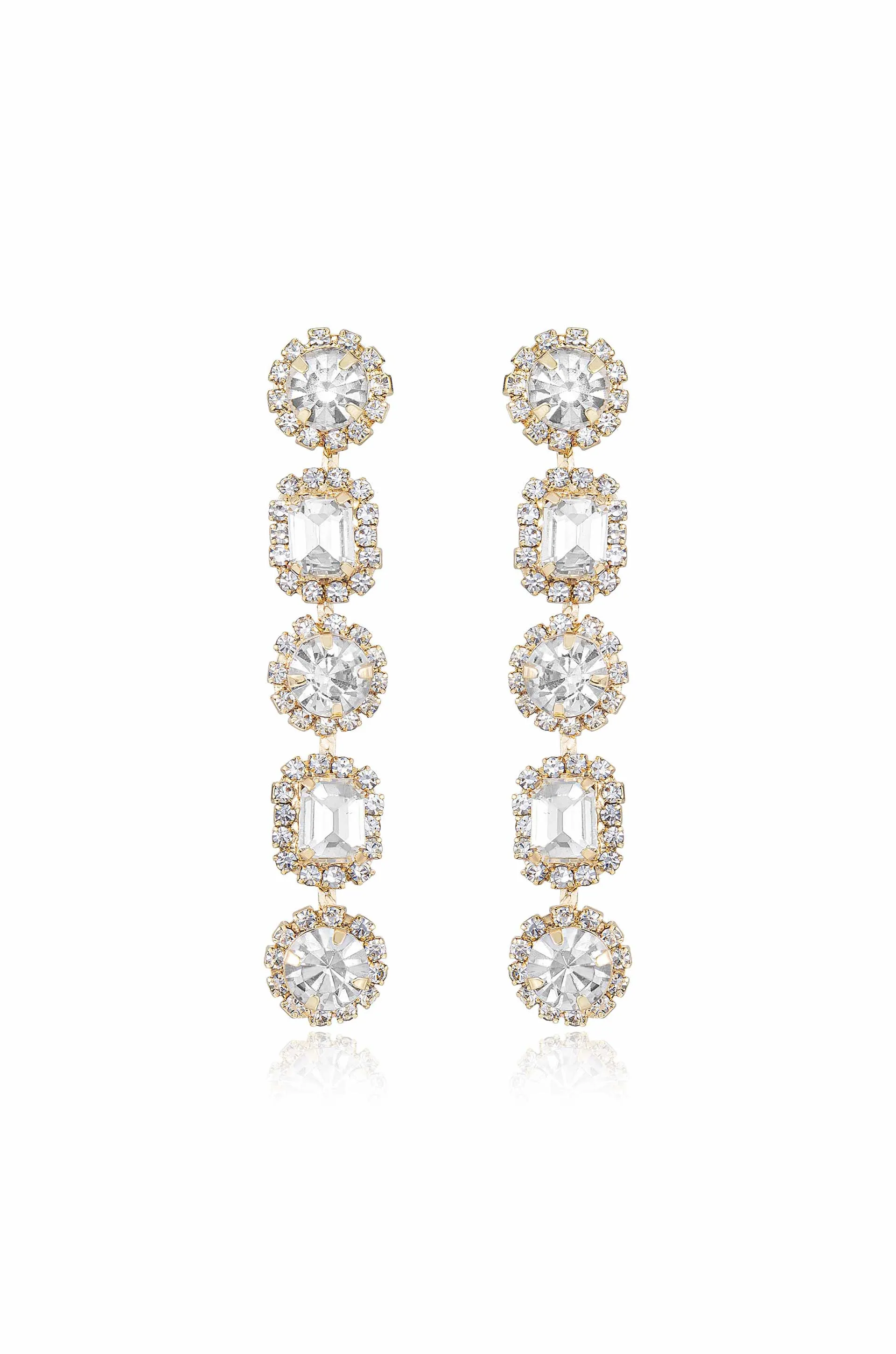 Crystal Droplets Dangle Earrings