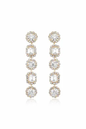 Crystal Droplets Dangle Earrings