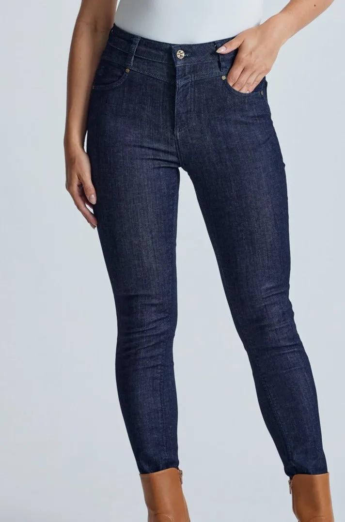 Deep Sea Nina High Waisted Skinny Jeans - GOTS Certified Organic Cotton and Recycled Polyester