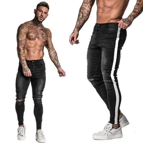 Denim Pants Mens Ripped Jeans