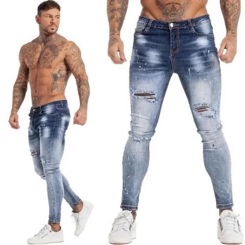 Denim Pants Mens Ripped Jeans