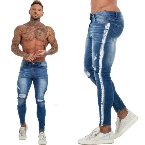 Denim Pants Mens Ripped Jeans