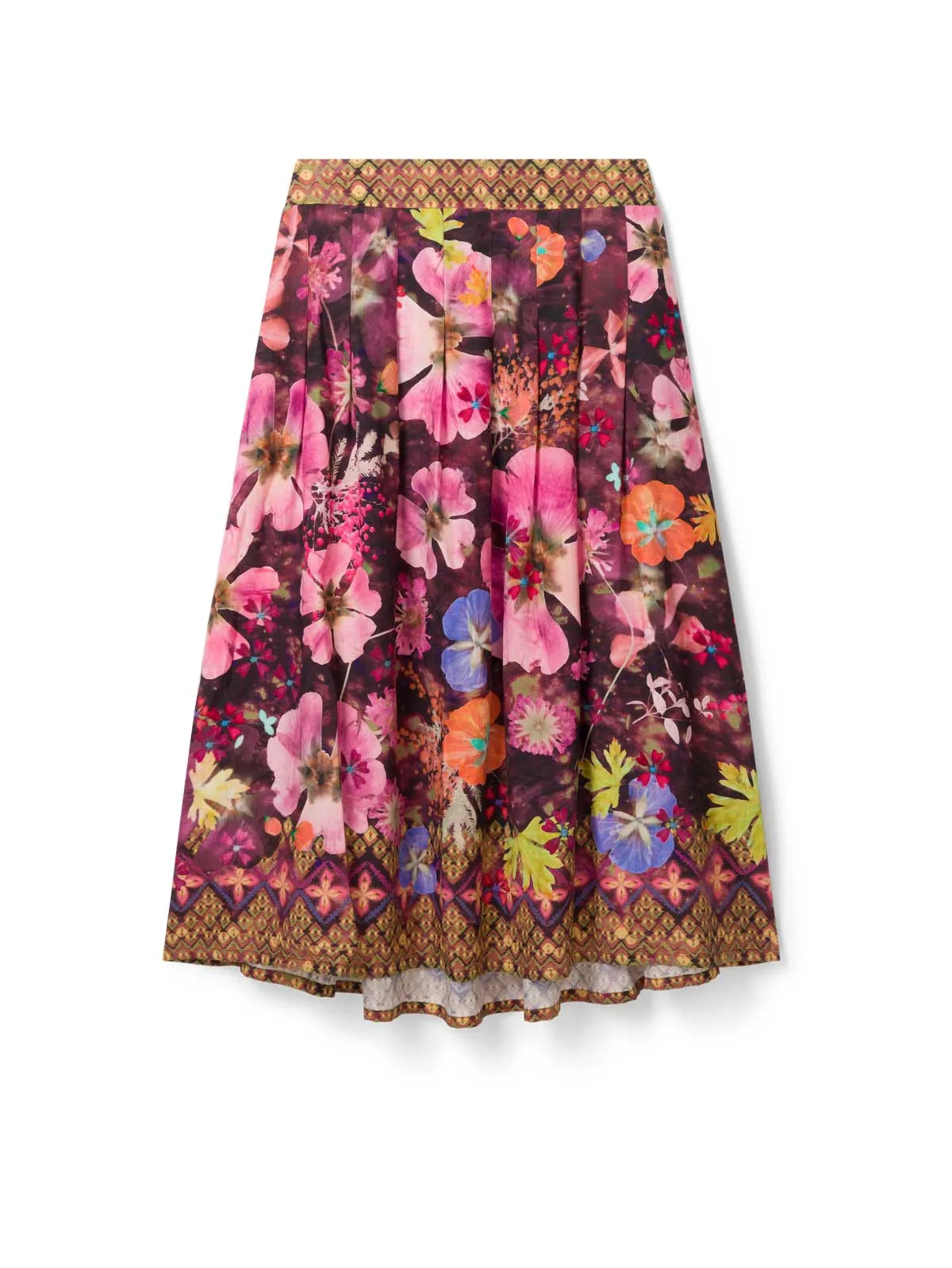 Emelia Tencel Midi Skirt - Elderberry Red