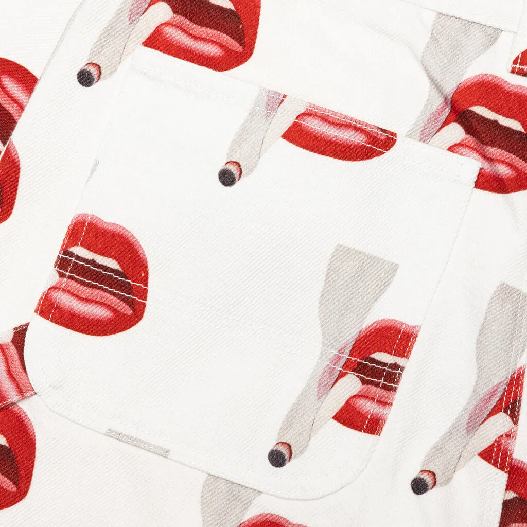 Emotionally Unavailable x Tom Wesselmann Smoking Lips Pant - White