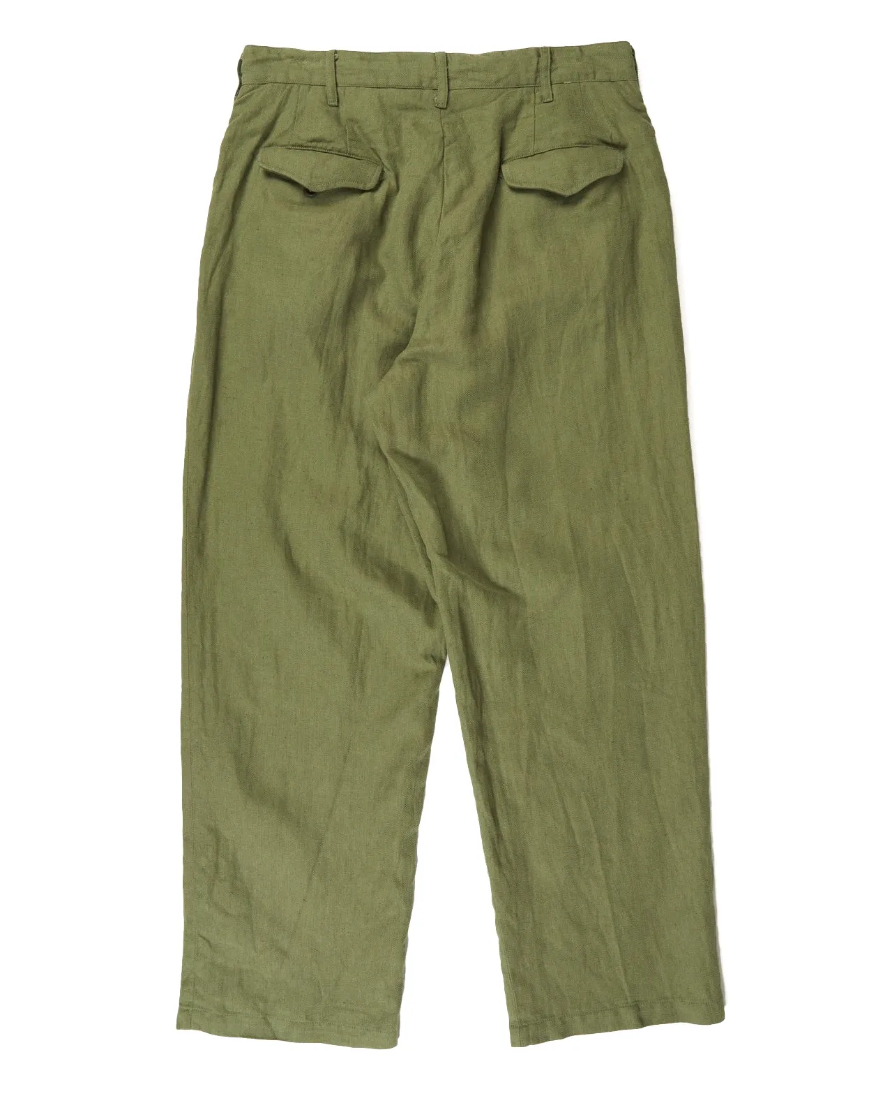 Engineered Garments Olive Cotton Hemp Officer Pant