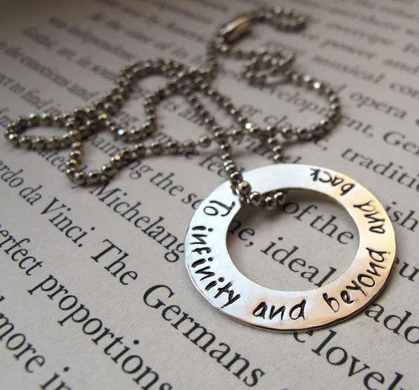 Engraved Disc Necklace - Custom Pendant